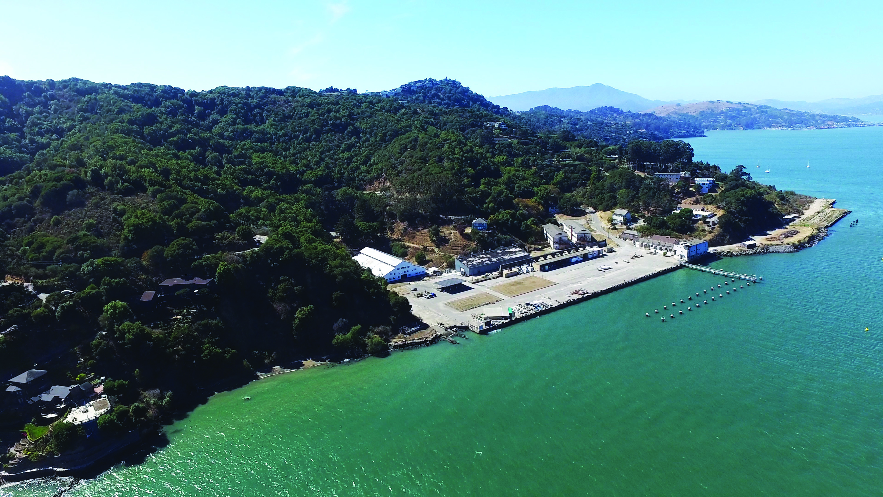 view of the campus from the air