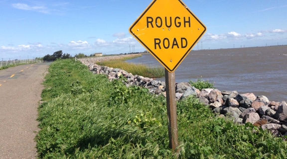 rough road sign