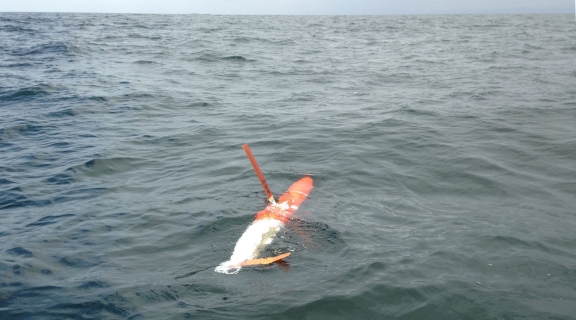 data collecting glider in the ocean